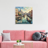 Romantisches Venedig Rialto Kanal Leinwand Kunst (Insitu (Wohnzimmer))