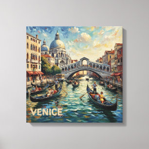 Romantisches Venedig Rialto Kanal Leinwand Kunst