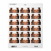 Romantisches Verlobtes Paar Foto Adressaufkleber (Vorne)