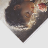 Romantisches Viktorianisches Portrait & Rose Seidenpapier (Ausschnitt)