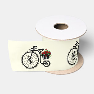 Romantisches Vintage-Blumen-Fahrrad Satinband