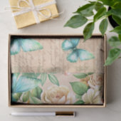 Romantisches Vintage-Blumen-Liebesbrief-Decoupage Seidenpapier (Geschenk)
