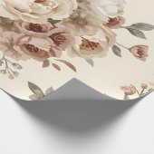 Romantisches Vintage-Blumenstrauß-Muster Geschenkpapier (Ecke)