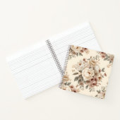 Romantisches Vintage-Blumenstrauß-Muster Notizblock (Innenseite)