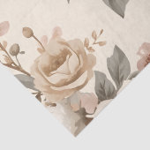 Romantisches Vintage-Blumenstrauß-Muster Seidenpapier (Detail)