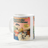 Romantisches Vintage-Comic-Design-Kaffeebecher Kaffeetasse (Vorderseite Links)