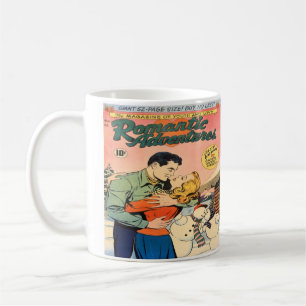 Romantisches Vintage-Comic-Design-Kaffeebecher Kaffeetasse