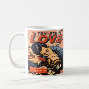 Romantisches Vintage-Comic-Design-Kaffeebecher Kaffeetasse