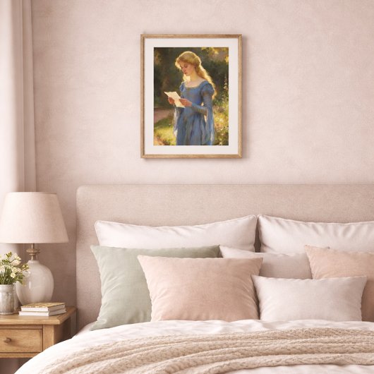 Romantisches Vintage-Porträt Poster
