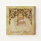Romantisches, Vintages, antikes Zauberbuch Notizblock (Rückseite)