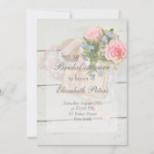 Romantisches Vintages Blume bearbeitbares Brautpar Einladung (Vorderseite)