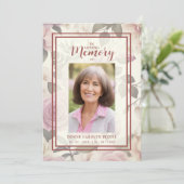 Romantisches Vintages Foto mit floraler Wirkung Einladung (Stehend Vorderseite)