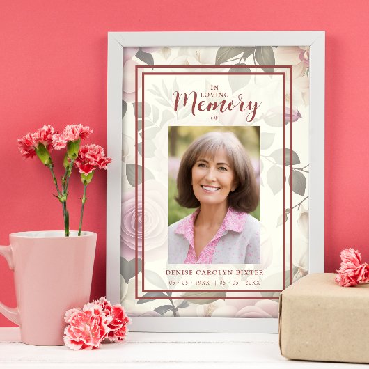 Romantisches Vintages Foto mit floraler Wirkung Poster