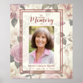 Romantisches Vintages Foto mit floraler Wirkung Poster (Vorne)