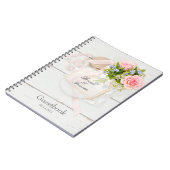 Romantisches Vintages Frühjahrsband Blume Hochzeit Notizblock (Linke Seite)