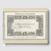 Romantisches Vintages Gästebuch für Elfenbein (Vorderseite)