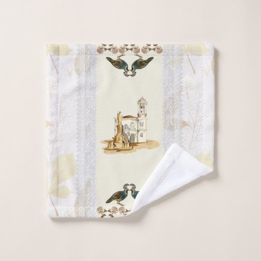 Romantisches Vintages HandtuchSet Badhandtuch Set (Waschlappen)