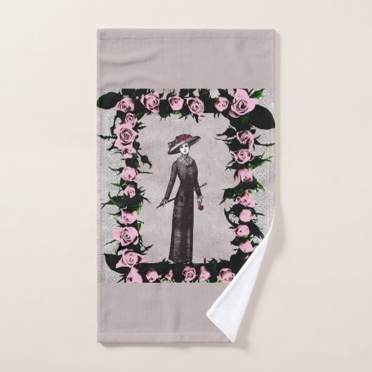 Romantisches Vintages HandtuchSet Badhandtuch Set (Handtuch)