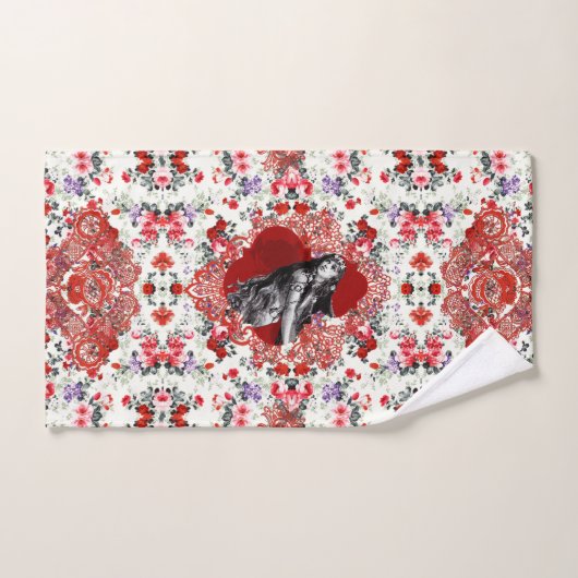 Romantisches Vintages HandtuchSet Badhandtuch Set (Handtuch)