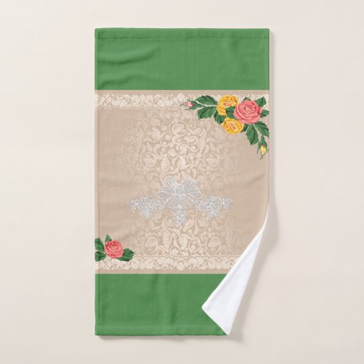 Romantisches Vintages HandtuchSet Badhandtuch Set (Handtuch)