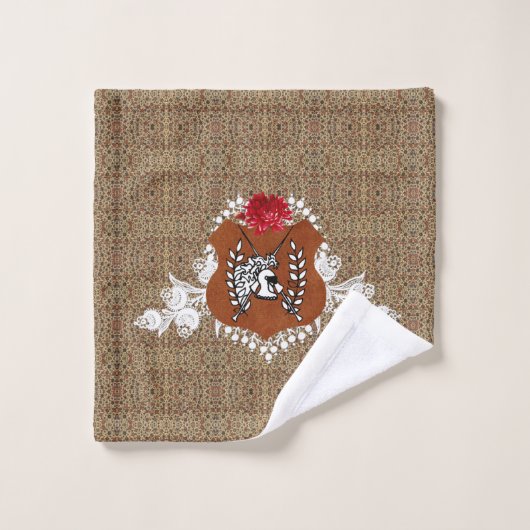 Romantisches Vintages HandtuchSet Badhandtuch Set (Waschlappen)