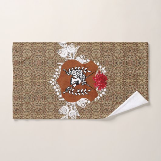 Romantisches Vintages HandtuchSet Badhandtuch Set (Handtuch)