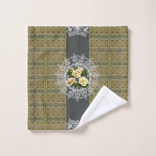 Romantisches Vintages HandtuchSet Badhandtuch Set (Waschlappen)