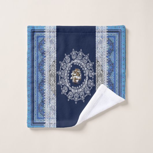 Romantisches Vintages HandtuchSet Badhandtuch Set (Waschlappen)