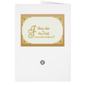 Romantisches Vintages Hochzeits-Menü (Hinten)