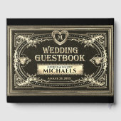 Romantisches Vintages Look Gästebuch (Rückseite)