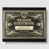 Romantisches Vintages Look Gästebuch (Vorderseite)