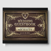 Romantisches Vintages Look Gästebuch (Vorderseite)