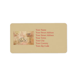 Romantisches Vintages Paris im Frühjahr Adressaufkleber