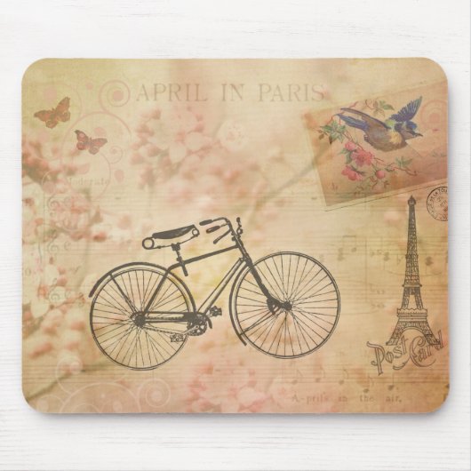 Romantisches Vintages Paris in der Mousepad (Vorne)