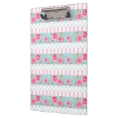 Romantisches Vintages rosa u. tadelloses Klemmbrett (Links)