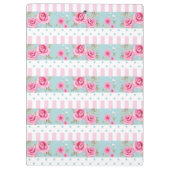 Romantisches Vintages rosa u. tadelloses Klemmbrett (Rückseite)