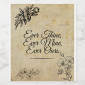 Romantisches Vintages Weinetikett (Einzelnes Label)