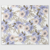 Romantisches Violet & Sage Botanisches Blut Geschenkpapier (Flach)