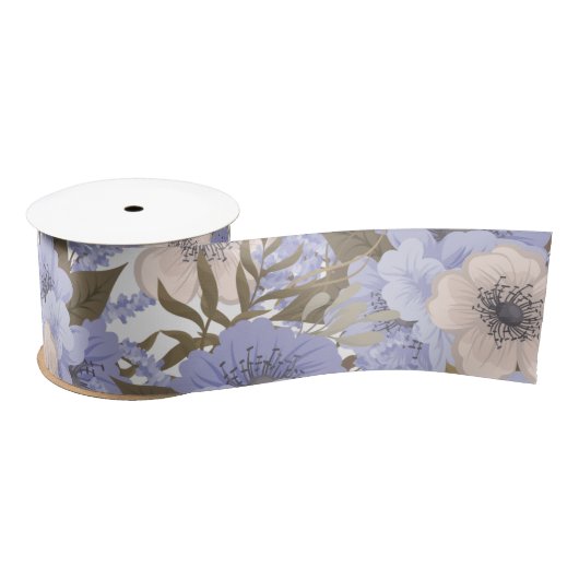 Romantisches Violet & Sage Botanisches Blut Satinband (Spule)