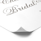 Romantisches Violett Brautparty-Zeichen Poster (Ecke)