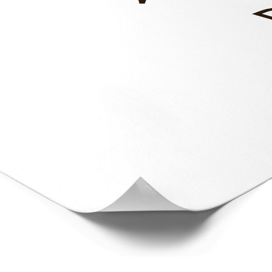 Romantisches Waldhochzeitszeichen Poster (Ecke)