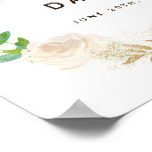 Romantisches Waldhochzeitszeichen Poster (Ecke)