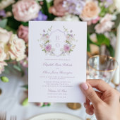 Romantisches Wappen mit weichem Pastellfarben Einladung