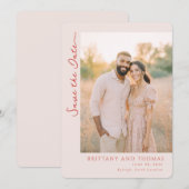 Romantisches Warmes Beige Foto Save The Date (Vorne/Hinten)