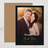 Romantisches warmes Foto Dankeskarte (Vorne/Hinten)