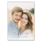 Romantisches Warmes Foto Tischnummer (Vorderseite)