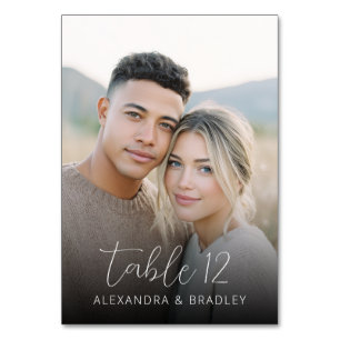 Romantisches warmes Foto Tischnummer