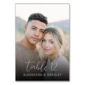 Romantisches warmes Foto Tischnummer (Vorderseite)
