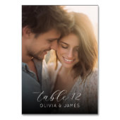 Romantisches warmes Foto Tischnummer (Vorderseite)