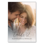 Romantisches warmes Foto Tischnummer (Vorderseite)